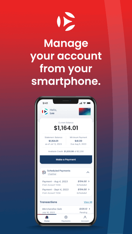 Manage your account from your smartphone.